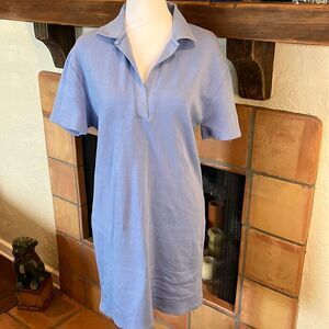 Zara, Size M, Pale Blue Mini Polo Shirt Dress!